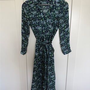 Floral Green and Blue Dress